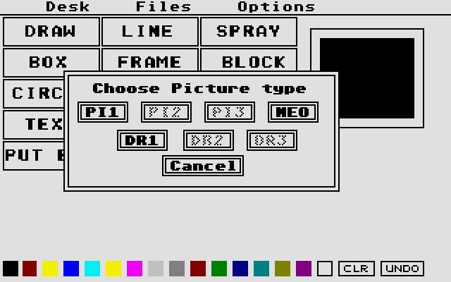 Dragon Paint atari screenshot